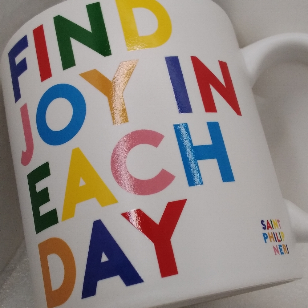 Quotable Mugs "Find Joy..." MUG Saint Philip Neri 14 oz Cup - Picture 8 of 9